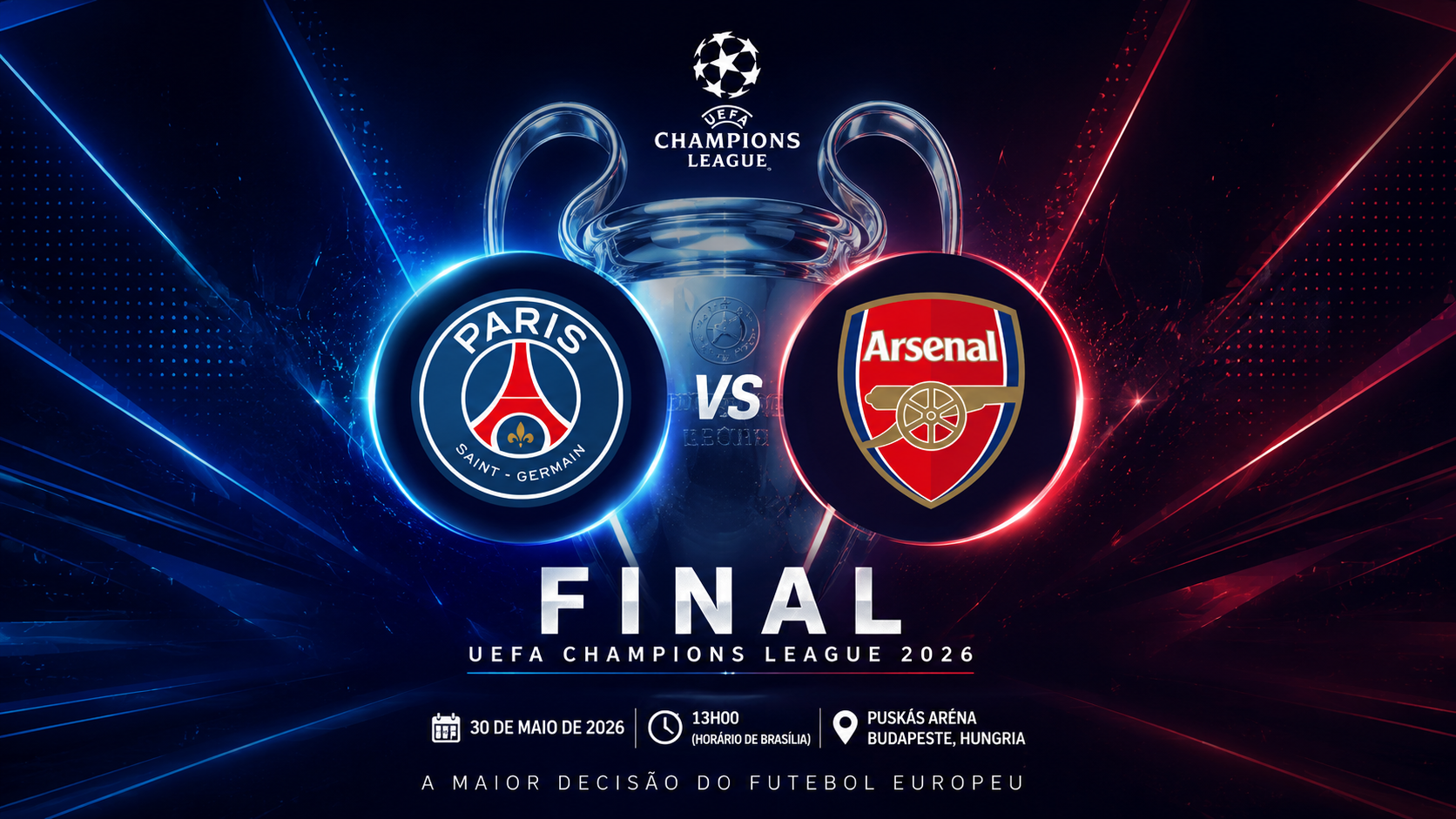PSG x Arsenal: a grande final da Champions 2026